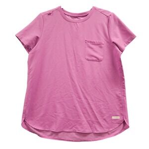 ReSURGE Performance One Pocket Crew Neck Scrub Top M Magnesium Pink Recycled